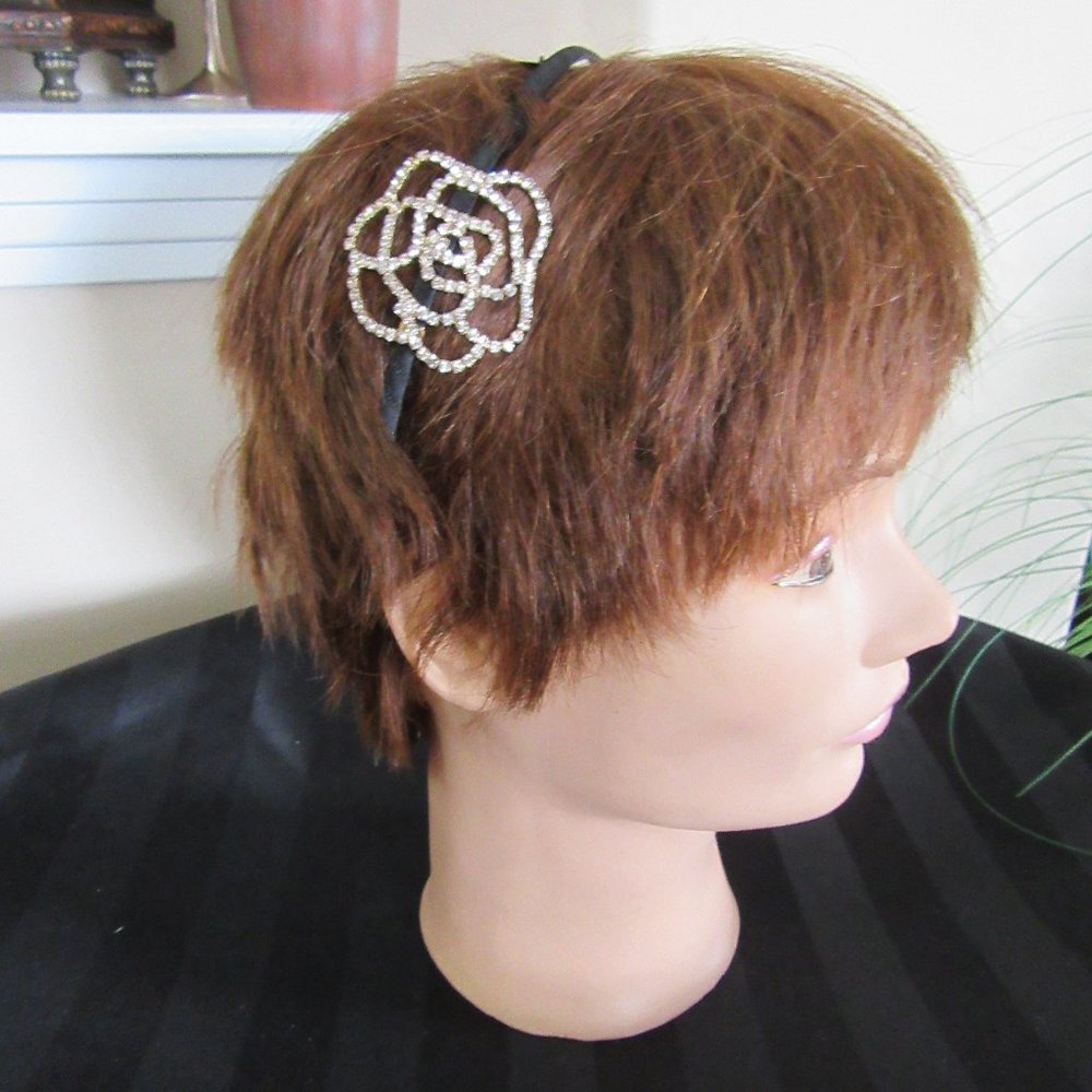 Metal Hair Band Bling Flower